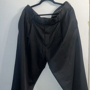 HAGGAR Mens H26 HIDDEN COMFORT CLASSIC-FIT BLACK DRESS PANT 40 X 30